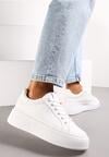 Sneakersi albi cu talpa groasa Cernanda