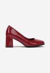 Bordo Pantofi cu Toc Geometric Tessore