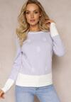 Pulover liliac cu buline delicate cu lână angora Liname