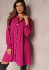 Rochie Cămașă Cloș Mini Nofexi Fucsia