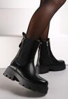 Botine Chelsea Negre Chunky cu Curea și Elemente Metalice Maduvrsha