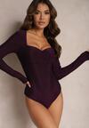 Body metalic violet cu drapaje decorative Estelas