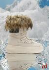 Beżowe Śniegowce na Grubej Podeszwie z Futerkiem Uplift