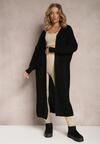 Cárdigan Lung Negru Oversize Angellona