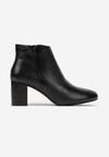 Botine Negre Metalice cu Toc Bloc Jos Serapana