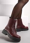Botine bordo workery pe talpa groasa Fashia