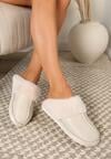 Bej Pantofi Slip-on cu Blană și Cusături Almane