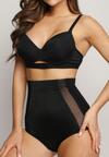 Czarne Majtki Modelujące z Wysoką Talią Elissia