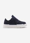 Sneakerși Bleumarin Strălucitori cu Pietre pe Talpă Groasă Gabrielia