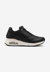 Sneakerși negri din imitație de piele pe talpă Air cu șiret Nirele