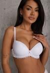 Sutien Push Up Alb din Dantelă Bliffa