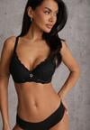 Sutien negru cu dantelă și funcție Push Up Wifia