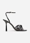 Sandalute negre cu toc Wloedia