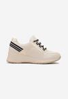 Sneakers Bej Cu Brant Din Piele Înscripționat Pe Platformă Dorvalia