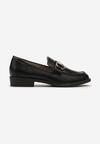 Mocasini Negri Slip-on cu Cataramă Metalică Tirnala