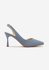 Sandale Bleumarin Elegante Slip-on cu Toc Subțire Ottava