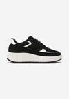 Sneakers Negri pe Talpă Groasă Ornamente cu Sclipici Gelnia