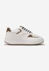 Sneakers Albi pe Talpă Groasă Ornamentală cu Sclipici Gelnia