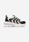 Sneakers Alb-Negru pe Talpă Masivă cu Sclipici Thirlas