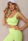 Sutien Sport Blunemia Verde Deschis Cu Striații Din Material Elastic