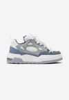 Sneakers Albaștri pe Platformă Joasă cu Șireturi Groase Vansyla
