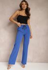 Pantaloni Clasici Bleumarin cu Elastic în Talie și Șnur Celarstia