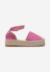 Espadrile Fucsia pe Talpă Groasă din Împletitură cu Ținte Elorvia
