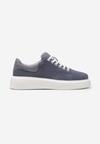 Sneakerși albaștri cu toc decorativ Emicca
