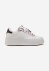 Sneakers Albi-Roz cu Pandantiv Metalic cu Pietre Strass pe Șireturi Edosa