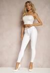 Blugi Skinny Albi din Bumbac Anevi
