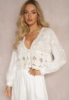 Biała Bawełniana Bluzka z Ażurowej Koronki w Stylu Boho Tuessta