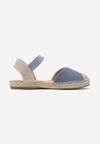 Espadrile Albastre cu Toc Deschis Ornamentate cu Impletitura Nrtemisia
