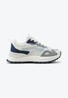 Sneakers bej-bleumarin cu platformă joasă și plasă cu inserții decorative Lelphine