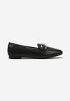Mocasini Negri Eleganti în Stil Loafers cu Cataramă Tykonia