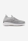 Pantofi Sport Gri Tip Șosetă cu Pietre Strass Sylpha