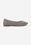 Balerini Casual Gri cu Model Aжур Tokamo