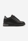 Sneakerși Negri cu Inserții Sclipitoare și Pietre Strass Ingemi