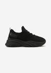 Sneakerși Negri Slip-On cu Glezniera Tip Șosetă și Talpă cu Striații Axilon