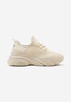 Sneakers Bej Wsuwane cu Carâmb Înalt tip Șosetă și Talpă cu Imprimeu Axilon