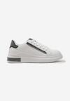 Sneakers Albo-Negri cu Inserții Sclipitoare și Pietre Strass Ingemi