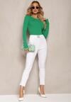 Pantaloni Albi High Waist cu Elastic Rigadona