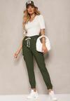 Pantaloni Verde Închis Talia Înaltă Stil Cargo Istredda