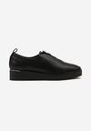 Negre Casual Slip-On Pantofi cu Aplicație Decorativă și Perforare Essena
