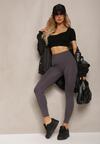 Jasnoszare Sportowe Legginsy High Waist Vesara