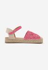 Espadrile Fucsia pe Platformă Joasă cu Închidere la Glezna cu Împletitură Asanipia