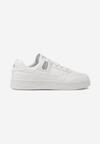 Sneakers Albi-Gri cu Glezna sub Glezna cu Perforare Delicată Trissa