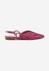 Sandale Fucsia cu Toc Deschis din Material Impletit Trifa
