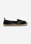Espadrile Negre Slip-On cu Partea Superioară din Plasă și Împletitură Bellaglow