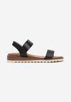 Sandalute Casual Negre Plateformă Imitatie Plută fără Închidere Biorena