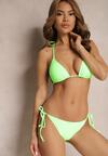 Bikini Verde din Două Piese Sutien cu Legare la Spate Chilot cu Șnururi Timarre